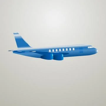Blue aircraft Stock Illustration