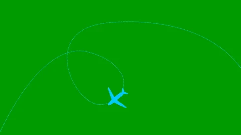 Blue airplane green Stock Footage 195439708