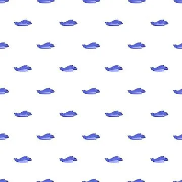 Blue airplane illustration seamless pattern background Stock Illustration