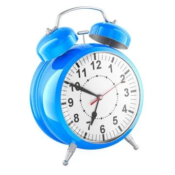 Blue Alarm Clock, 3D rendering Blue Alarm Clock, 3D rendering Copyright: x... Stock Photos