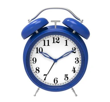 Blue alarm clock Stock Illustration