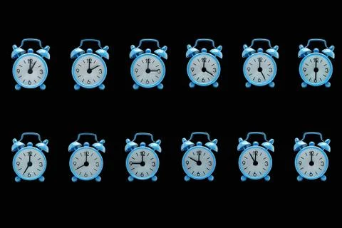 The blue alarm clock Stock Photos