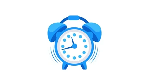 Blue Alarm Clock Ringing on White and Green Screen Stock Footage 309522254