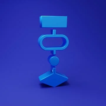 Blue Algorithm icon isolated on blue background. Algorithm symbol design fr.. Stock Photos