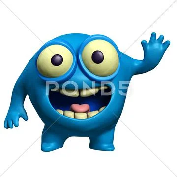 Blue alien Illustrazione stock