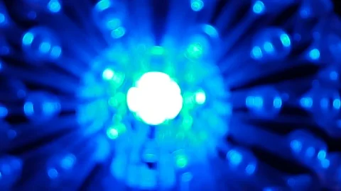 Blue alien like lamp light. Focus in and out for effect. Stock Footage 111566850