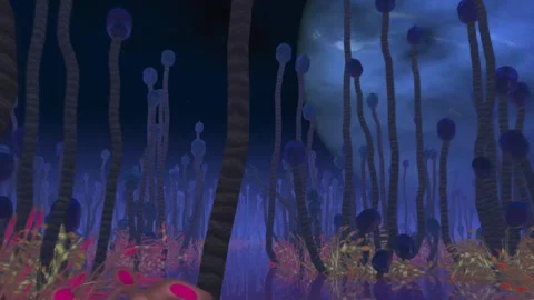 Blue alien life Stock Footage 310015074