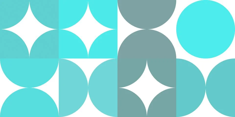Blue amazing multicolor school pattern. Colored modern geometry half circle.. Illustrazione stock