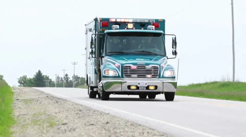 Blue Ambulance Responding Stock-Footage 25866210