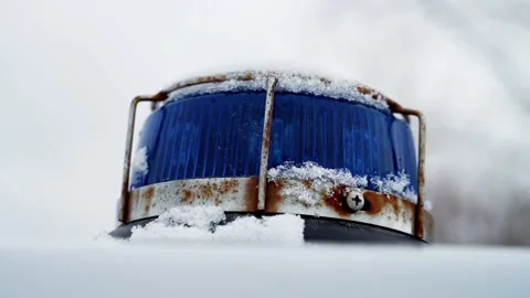Blue ambulance warning lights, sirens, ambulance, rack beacon Stock Footage 186780086