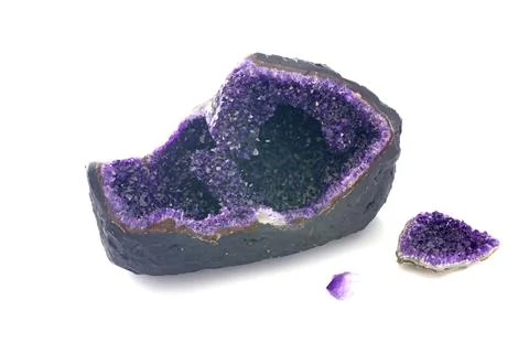 Blue amethyst in studio Stock Photos