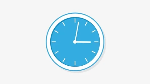Blue analog clock face showing rapid time passage Stock-Footage 336397284
