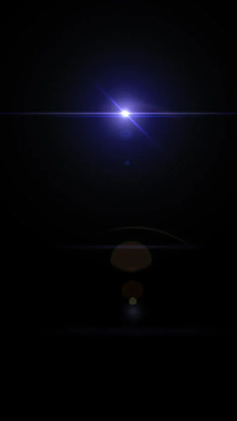 Blue anamorphic optical lens flare effect Stock Footage 341382119
