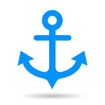 Blue anchor Stock Illustration
