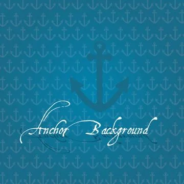 Blue anchor over blue background. vector illustration Ilustração Stock