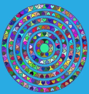 Blue and abstract circle Stock Illustration