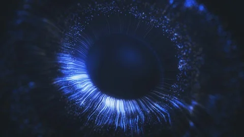 Blue and azure colored lines after a blast scattering out of a bright circle and Stock Footage 127218498