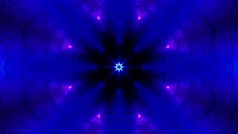 Blue and black background with circular design of people. Kaleidoscope VJ loop Stock Footage 251527137