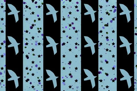 Blue And Black Background With Small Stars Illustrazione stock