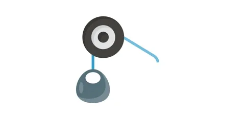A blue and black ball with two additional smaller balls connected, forming .. 스톡 동영상 332457867