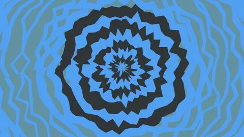 Blue and black circular abstract ripple pattern Stock Illustration