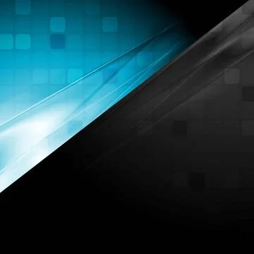 Blue and black contrast tech design. Vector background eps 10 Blue and bla... Stockfoto's