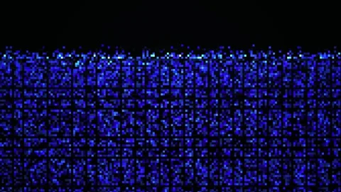 Blue and black digital code matrix. Stock Footage 334679385