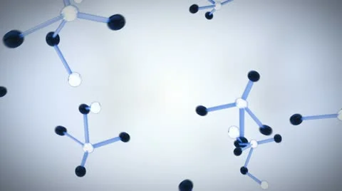 Blue and black falling molecules 库存影片 12288734