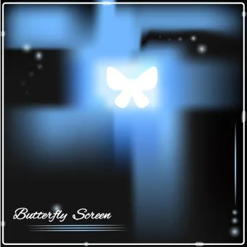 Blue and black Gradient background shine butterfly for wallpaper, screen, cov Stock Illustration