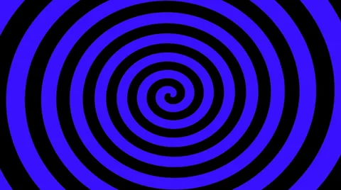 Blue and Black Hypnosis Spiral | Stock Video | Pond5