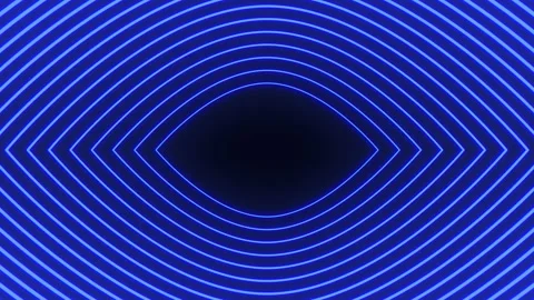 Blue and black pattern with zigzag and diagonal lines, centered circular shape Stock Footage 289234467