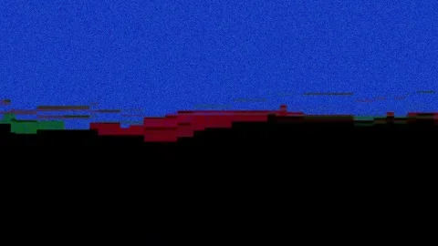 Blue and Black Pixel Glitch Background – Distorted Digital Noise Effect Stock Footage 306595384