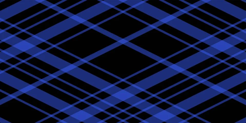 Blue and Black Plaid Pattern on White Background Stock Illustration