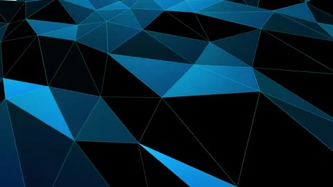 Blue and black polygon shape background Stock Footage 251439426