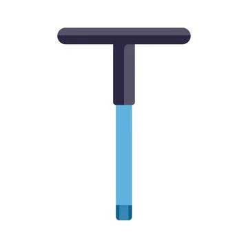 Blue and black t shaped handle tool illustration Illustration