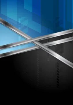 Blue and black tech background with metal stripe Blue and black tech backg... 스톡 사진