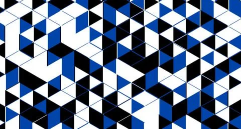 Blue and Black Triangular Grid Pattern Stock Illustration