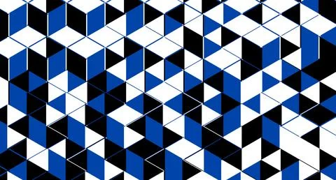 Blue and Black Triangular Grid Pattern Stock Illustration