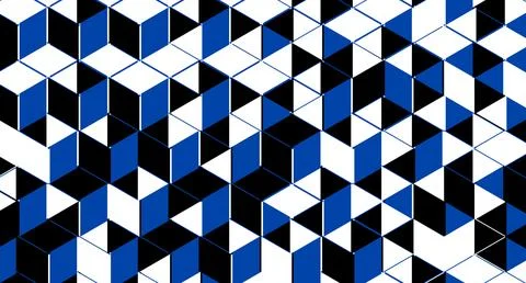 Blue and Black Triangular Grid Pattern Stock Illustration