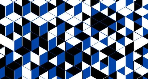 Blue and Black Triangular Grid Pattern Stock Illustration