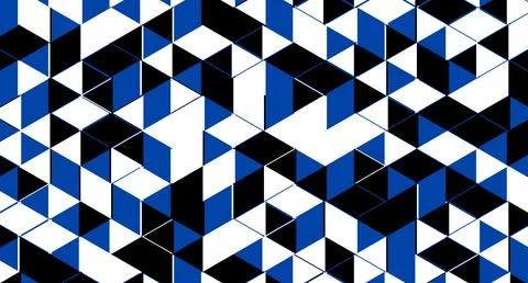 Blue and Black Triangular Grid Pattern Stock Illustration