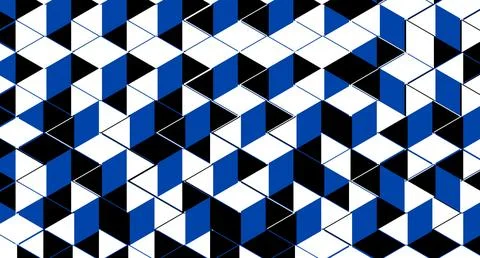 Blue and Black Triangular Grid Pattern Stock Illustration