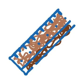 Blue and brown candy bar food snack doodle Stock Illustration