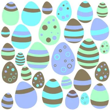 Blue and brown Easter eggs seamless texture Illustrazione stock