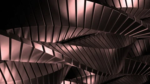 Blue and brown illuminated lines. Design. Glowing lines made of rectangles in Stock Footage 238697858