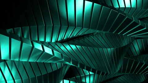 Blue and brown illuminated lines. Design. Glowing lines made of rectangles in Stock Footage 238798433