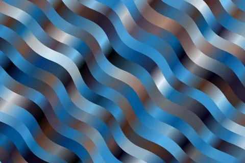 Blue and brown waves vector background. Stock Illustration