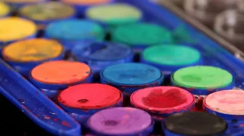 Blue and the brush Stock Footage 21096838