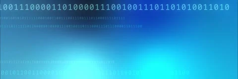 Blue and cyan binary code background template animation Stock Footage 340557659