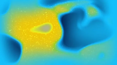 Blue and Cyan Glitter Transition with Flowing Abstract Shapes on Alpha Channel Stock Footage 341908110